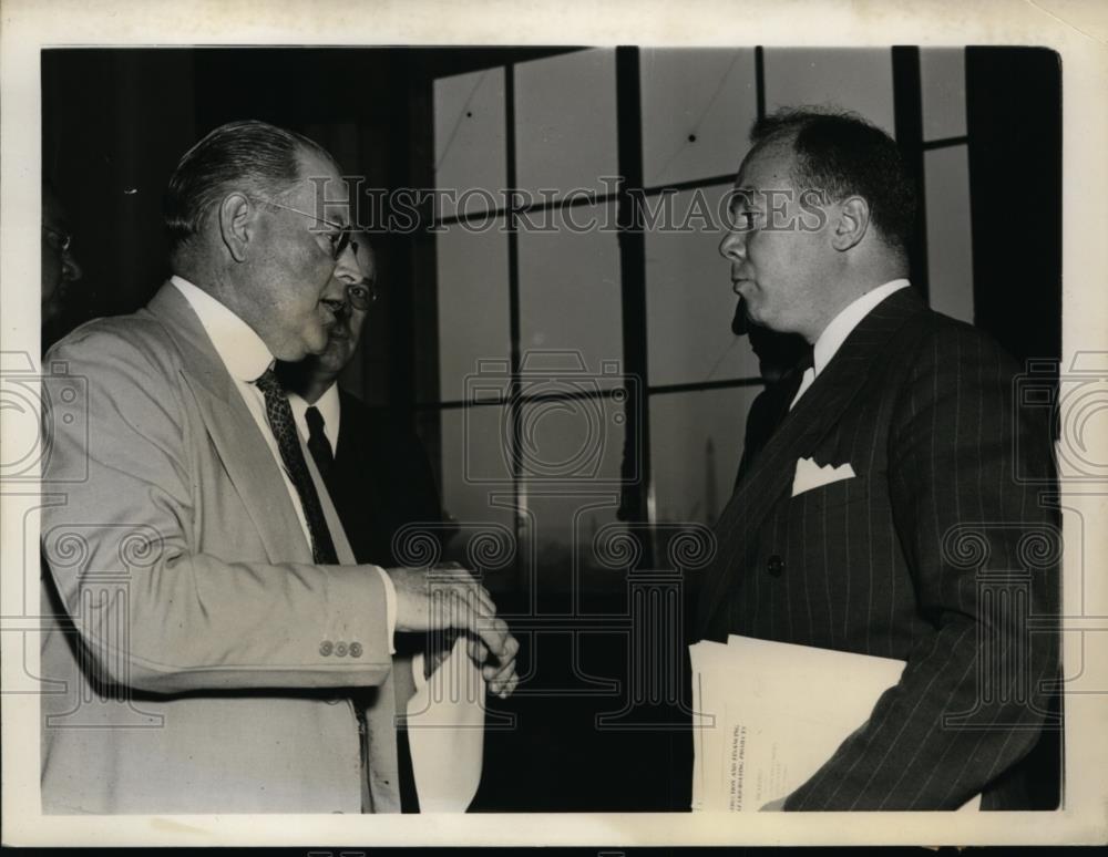 1939 Press Photo Senator Warren Austin of VT &amp; Senator John Danaher on CT - Historic Images