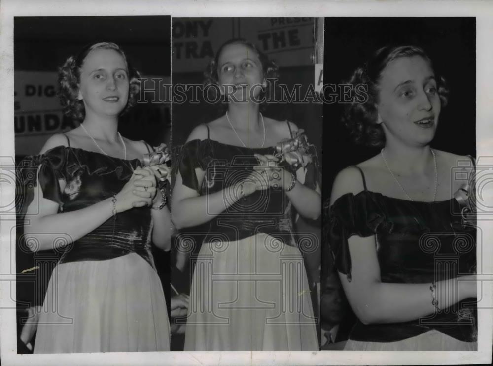 1947 Press Photo Margaret Truman makes radio debut in Detroit with Symphony - Historic Images