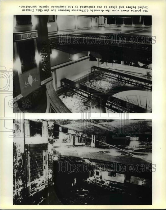 1986 Press Photo The photos above show the dramatic difference between how the - Historic Images