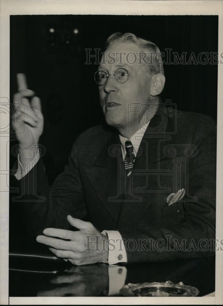 1941 Press Photo Col.Edward S.Evans Detroit Industrialist, Pioneer Glider Pilot - Historic Images