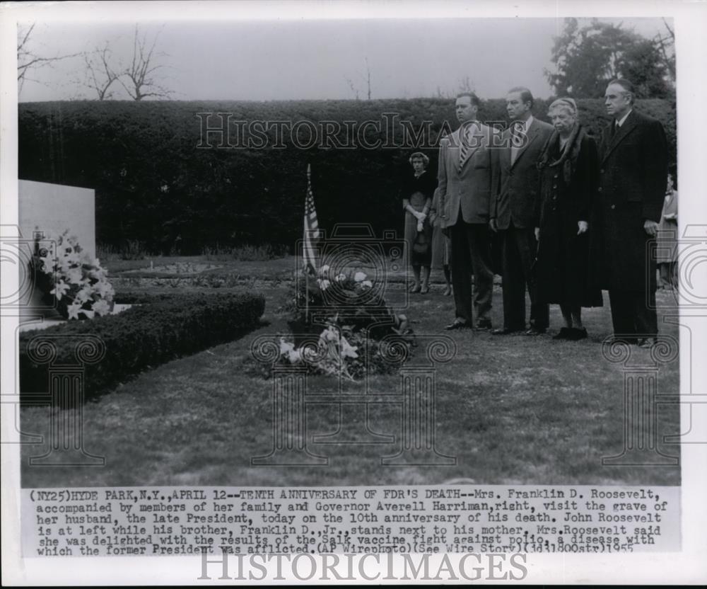 1955 Wire Photo 10th Anniversary Of Franklin Roosevelt&#39;s Death - cvw10663 - Historic Images