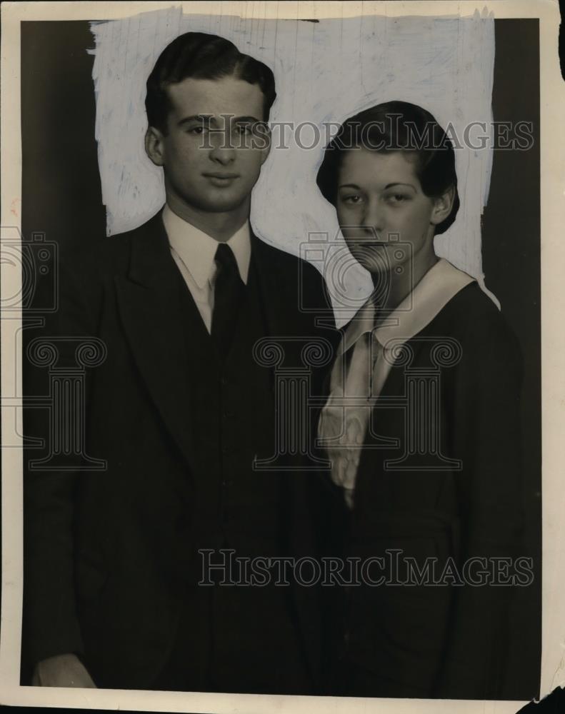 1933 Press Photo Sam Heller od Drecel Ave and Jessie Freedman of Parkate Ave - Historic Images