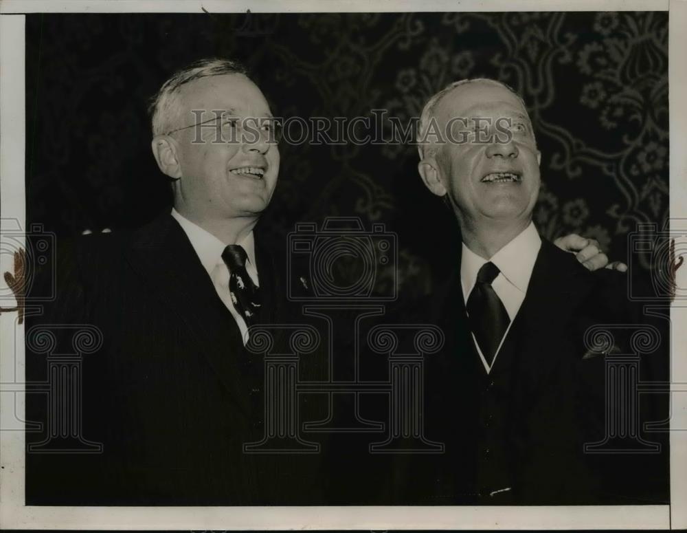 1936 Press Photo Gov. Alf Landon And Al Smith During Their Meeting - nee85026 - Historic Images