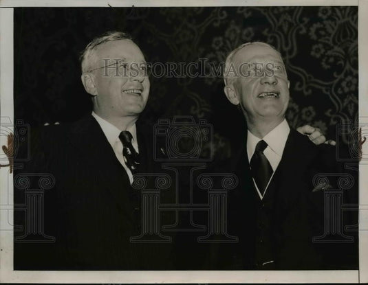 1936 Press Photo Gov. Alf Landon And Al Smith During Their Meeting - nee85026 - Historic Images
