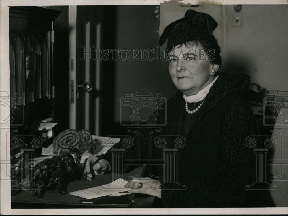 1935 Press Photo Mrs Bertha Baud Chicago society leader &amp; GOP committeewoman - Historic Images