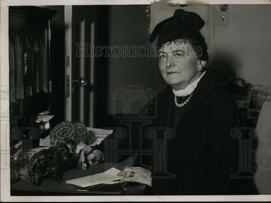 1935 Press Photo Mrs Bertha Baud Chicago society leader & GOP committeewoman - Historic Images
