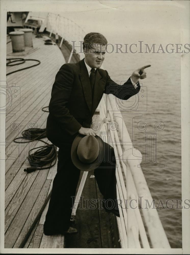 1934 Press Photo Josef Bulin of Vienna won trip to America from Kleinen Blattes - Historic Images