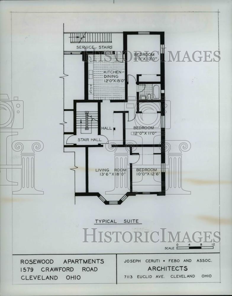 1967 Press Photo Apartment rehabilitation plan by Warner Swasey in Hough Area - Historic Images