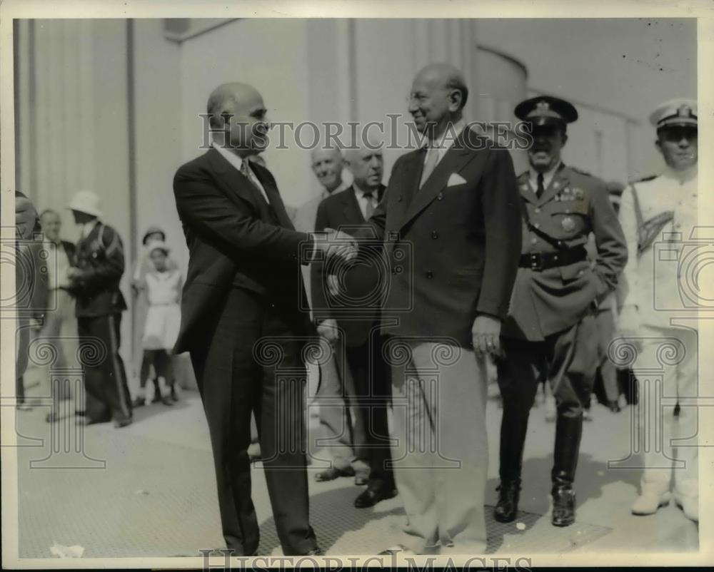 1933 Press Photo NY Governor Herbert Lehman, Illinois Governor Horner - Historic Images