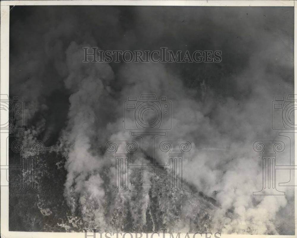 1938 Press Photo Aerial view of the San Antonio Canyon Forest Fire - nee86505 - Historic Images