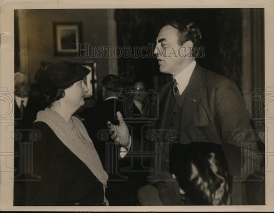 1935 Press Photo Mrs Katherine Kennedy Brown & Rep Hamilton Fish of NY - Historic Images