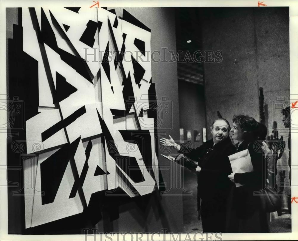 1981 Press Photo White Cortez by E. Mieczkowski is shown in Art Museum May Show - Historic Images