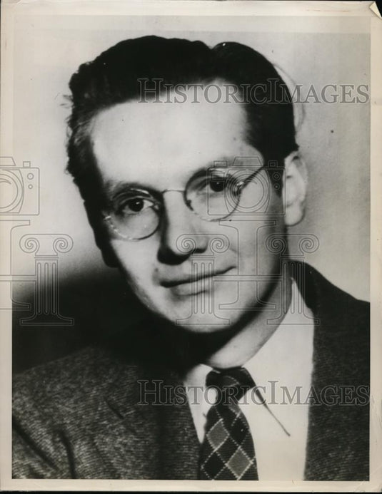 1949 Press Photo Dr Clarence Hiskey of Brooklyn Polytechnic Institute - Historic Images