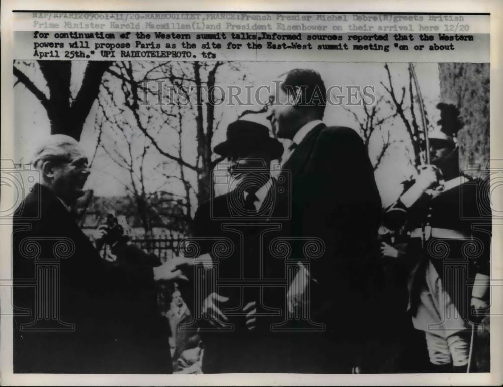 1959 Press Photo President Eisenhower, French Premier Michel Debre - nee85687 - Historic Images