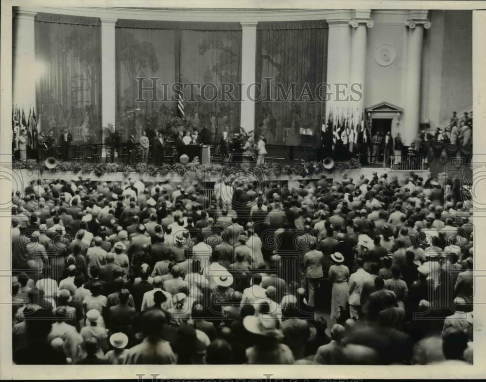 1936 Press Photo Pres.Roosevelt addresses at the Third Power Conference at Wash. - Historic Images