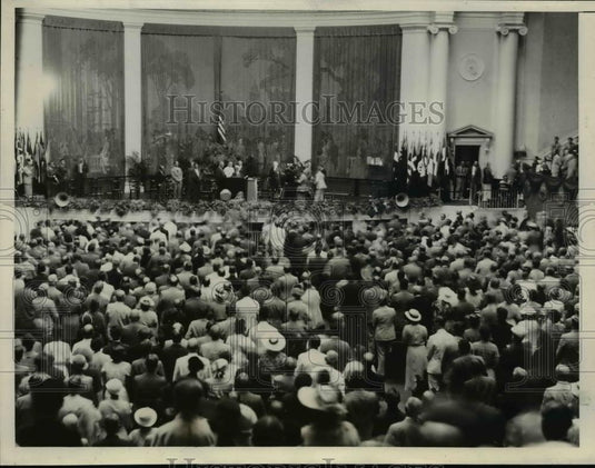 1936 Press Photo Pres.Roosevelt addresses at the Third Power Conference at Wash. - Historic Images