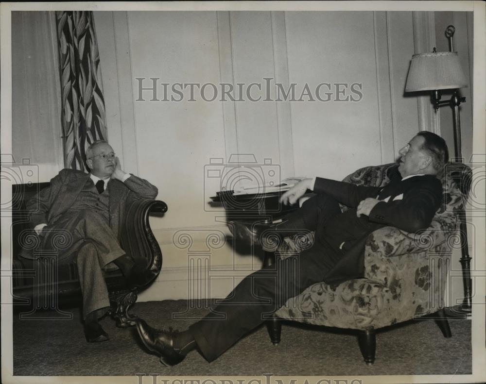 1939 Press Photo Gov. Alfred Aldon of Kansas and Col. Frank Knox. - nee85230 - Historic Images