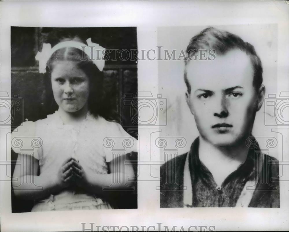 1947 Press Photo George A Neill &amp; niece Isabell Mallon missing in Philadelphia - Historic Images