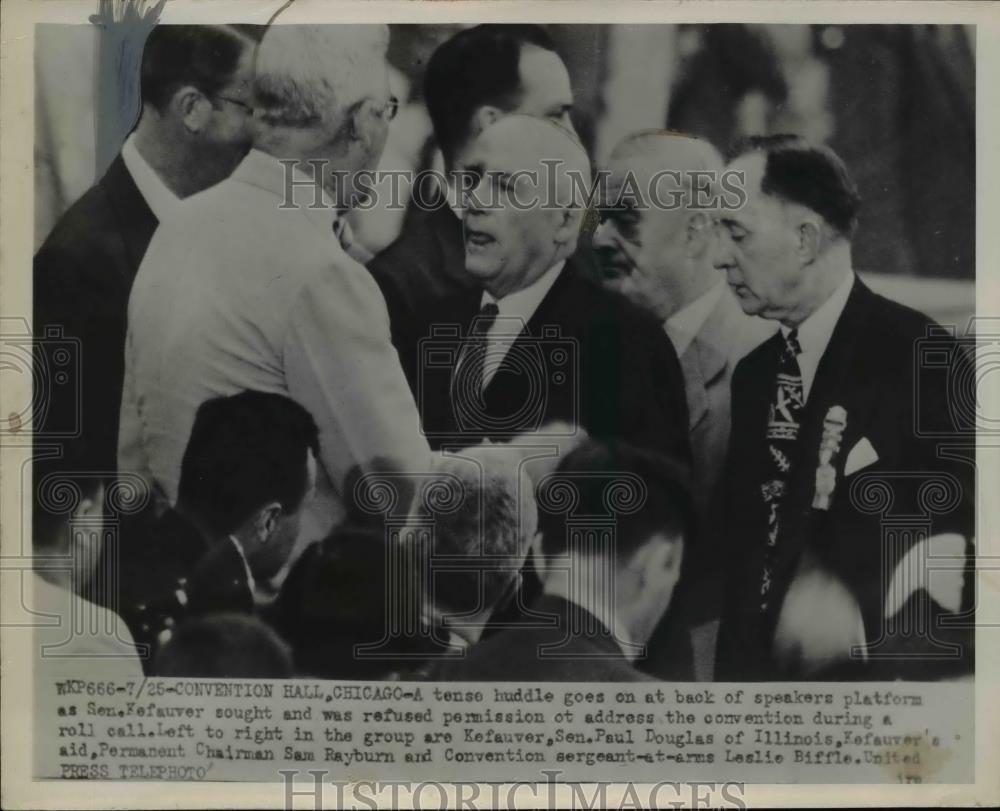 1952 Press Photo Sen.Kefauver was refused to address at Convention Hall - Historic Images