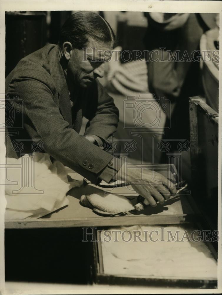 1929 Press Photo Tashleu Hine an orinthologist - nee87742 - Historic Images