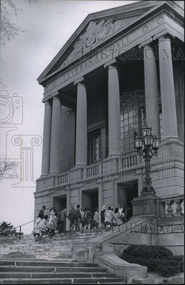 1970 Press Photo General View of the Entrance to the Severance Hall - cva92908 - Historic Images