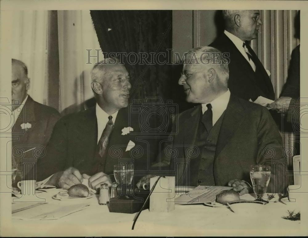 1935 Press Photo Harper Sibley and William F. James of U.S.Chamber of Commerce - Historic Images