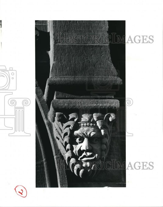 1990 Press Photo The old Society Building with the gargoyles  - cva73017 - Historic Images