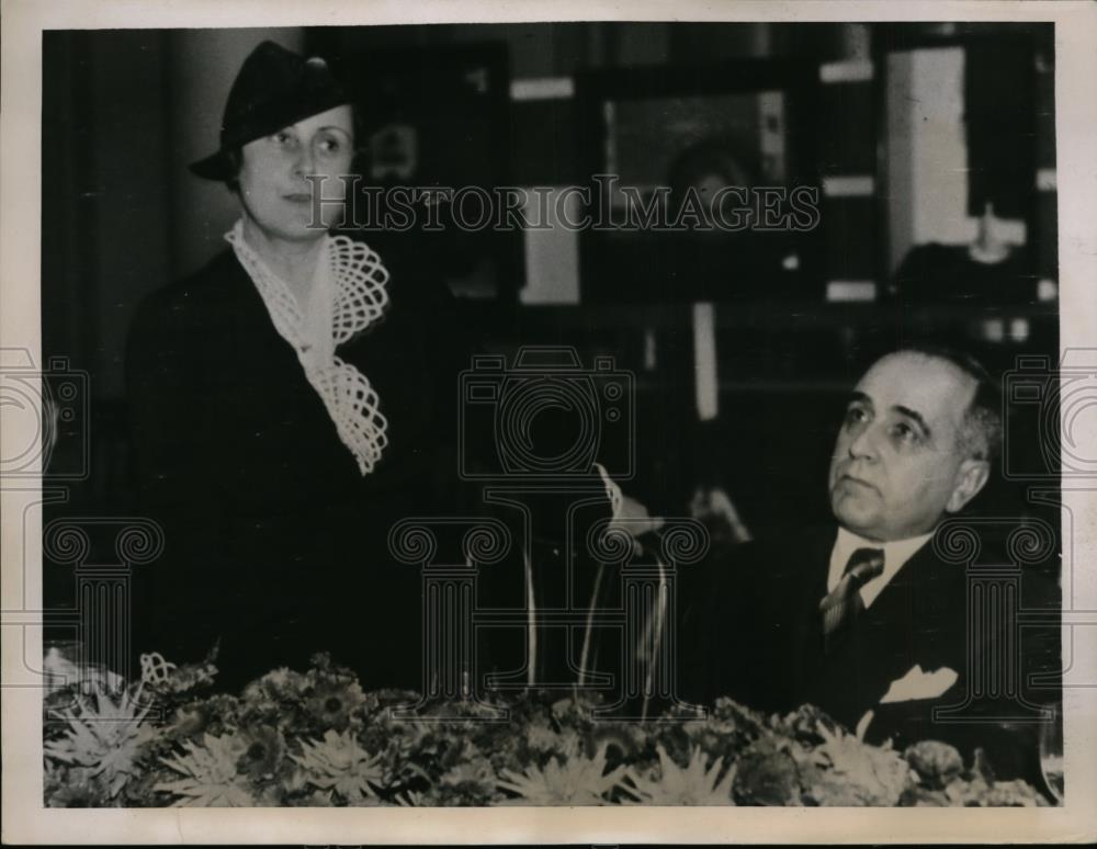 1936 Press Photo Bertha Lutz president of Women's Congress in Chicago - Historic Images