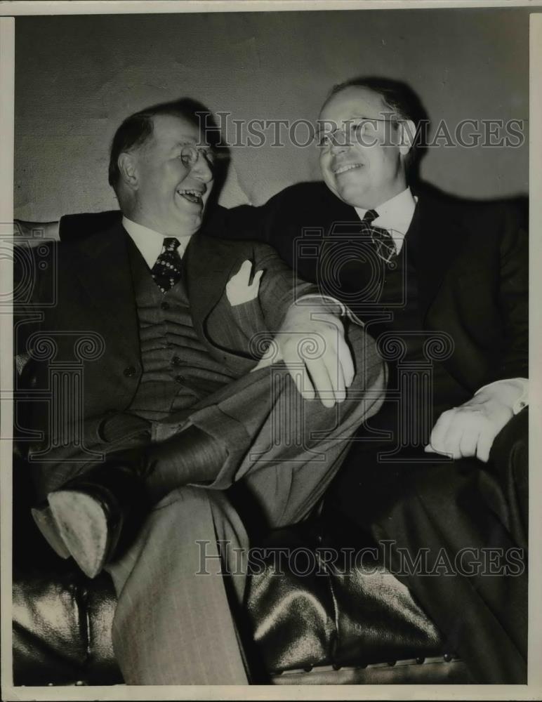 1940 Press Photo Col.Frank Knox of Chicago and Sen. Robert Taft of Ohio. - Historic Images