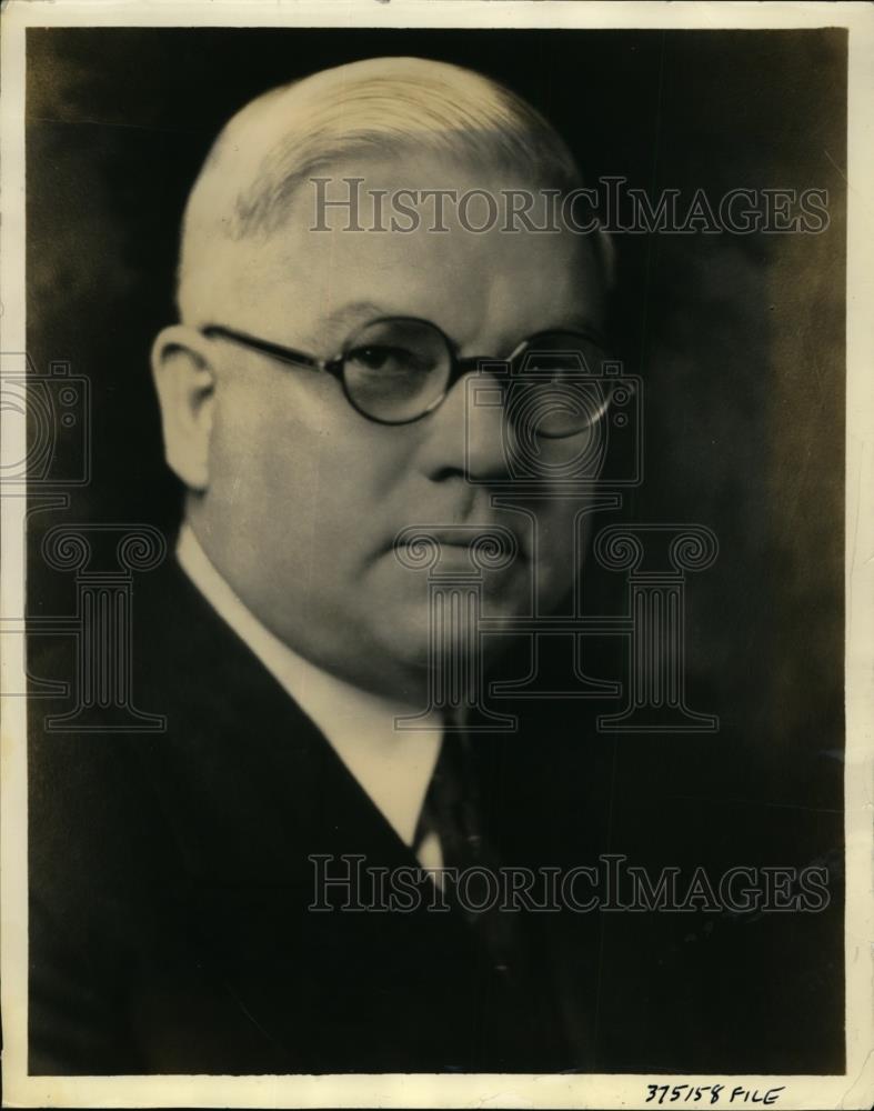 1937 Press Photo Dr John R Niksson of Omaha Chief Surgeon of Union Pacific RR - Historic Images