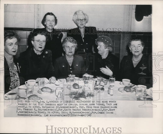 1949 Wire Photo Katherine St. George, Bosone, Bolton,Rogers, Norton, Harden - Historic Images