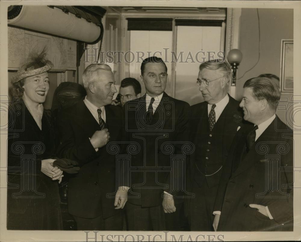 1938 Press Photo Senate Commerce sub committee Mrs Bruce Gould,Dr Tom Parran - Historic Images