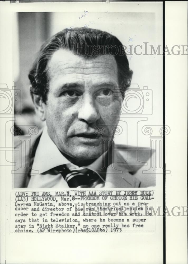 1973 Wire Photo Darren McGavin, producer and director - cvw07943 - Historic Images