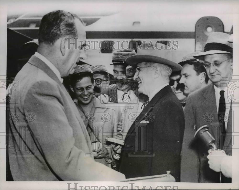 1951 Press Photo President Truman at Boca Chica Florida airport - nee84600 - Historic Images