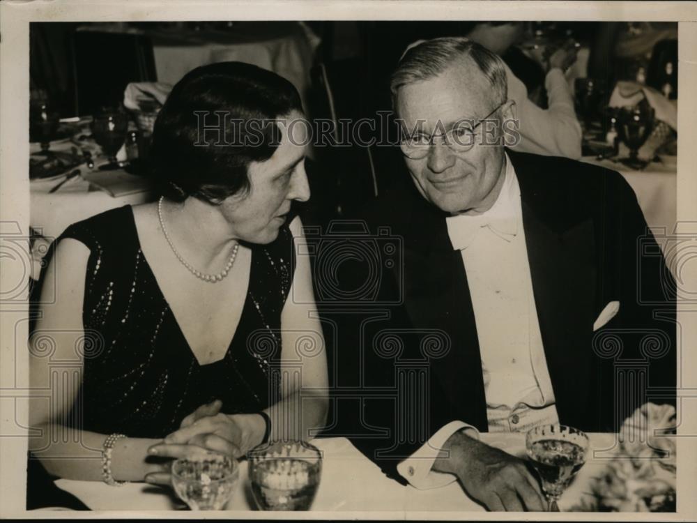 1939 Press Photo George Davis and Mrs.M.A. Delaney at President&#39;s Birthday Ball - Historic Images