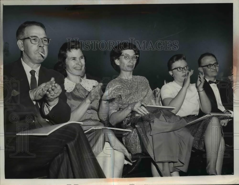 1952 Press Photo Mr &amp; Mrs Ed Hill, Margaret Koschki, Mrs TL Smith,Cleveland Ohio - Historic Images