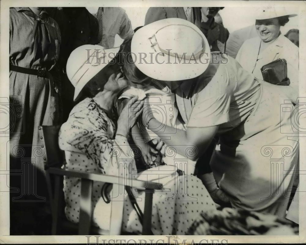 1937 Press Photo Mrs Franklin Roosevelt, Mrs Edith Roosevelt &amp; William McMillan - Historic Images