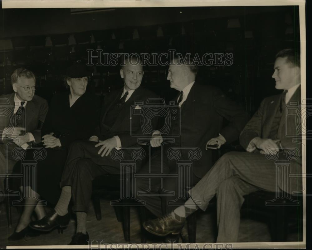 1940 Press Photo Principals speakers at America Fist Committee in Chicago - Historic Images