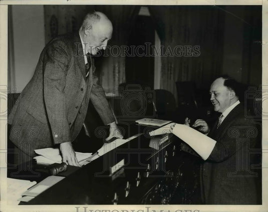 1935 Press Photo NC Rep Robert Doughton, EE Witte Economic Security Comm - Historic Images