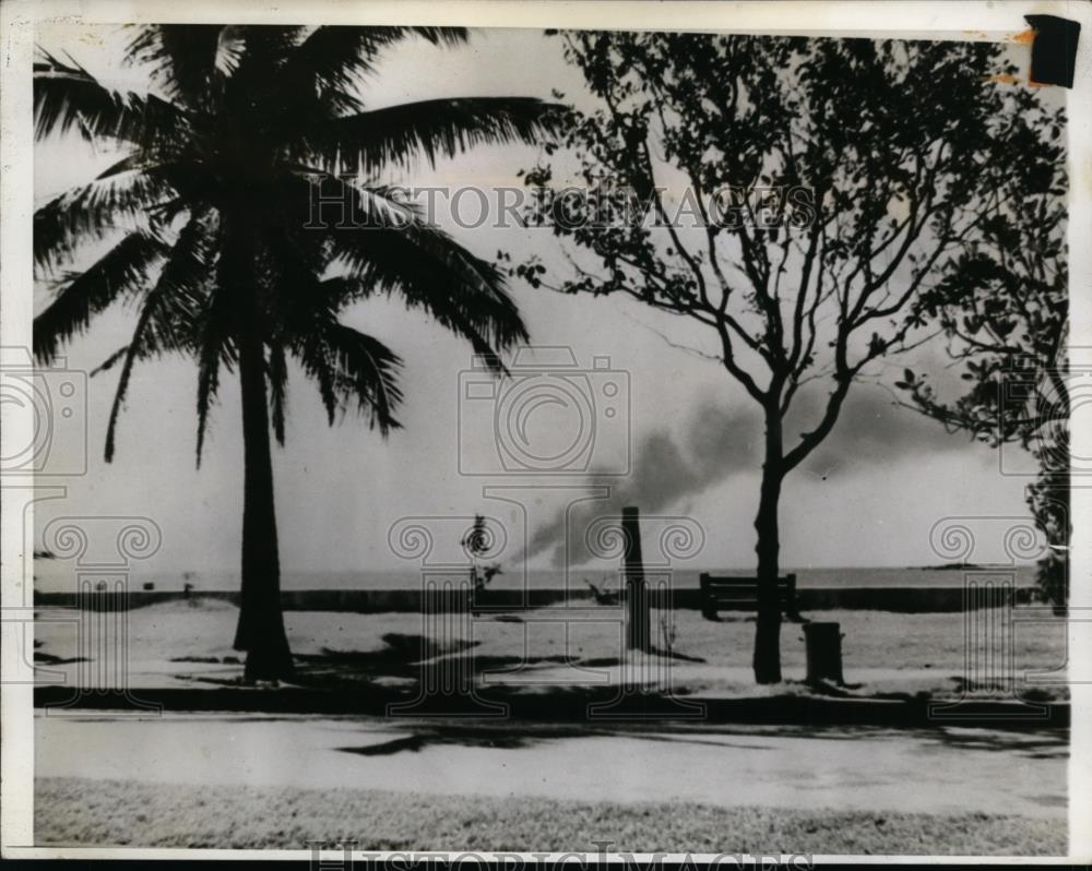 1942 Press Photo Bombed fortress of Cavite taken by Red Cross from Dewey bouleva - Historic Images