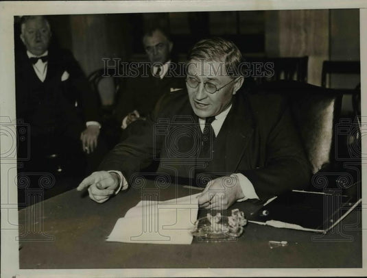 1935 Press Photo PH Iverson St Charles MN President of Farmers Educational Union - Historic Images
