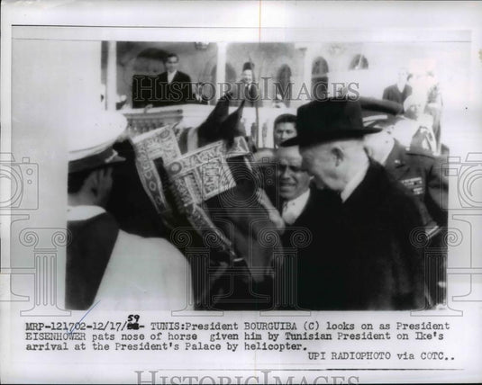 1959 Press Photo President Eisenhower & President Bourguiba of Tunis - nee84177 - Historic Images