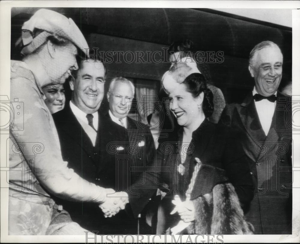 1943 Press Photo President & Mrs FD Roosevelt, Mexican Pres & Mrs Camacho - Historic Images