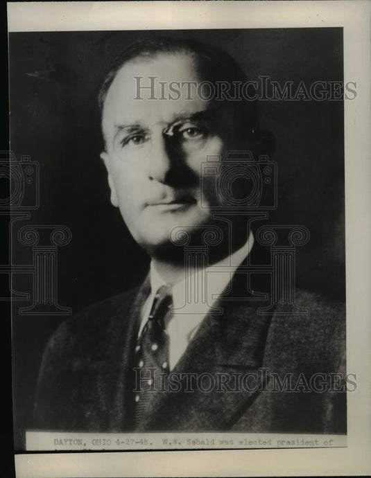 1948 Press Photo WW Sebald president of Armco Steel of Middlestown Ohio - Historic Images