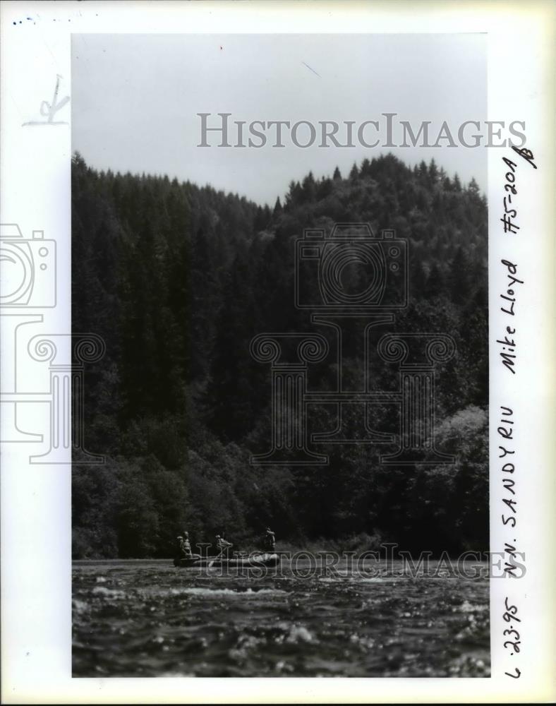 1995 Press Photo A boat sailing at Sandy River - orb42118 - Historic Images