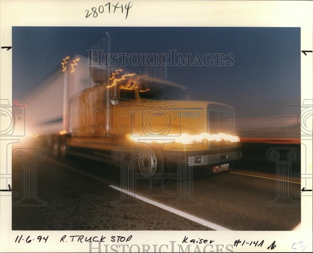 1994 Press Photo Truck driver - orb55047 - Historic Images