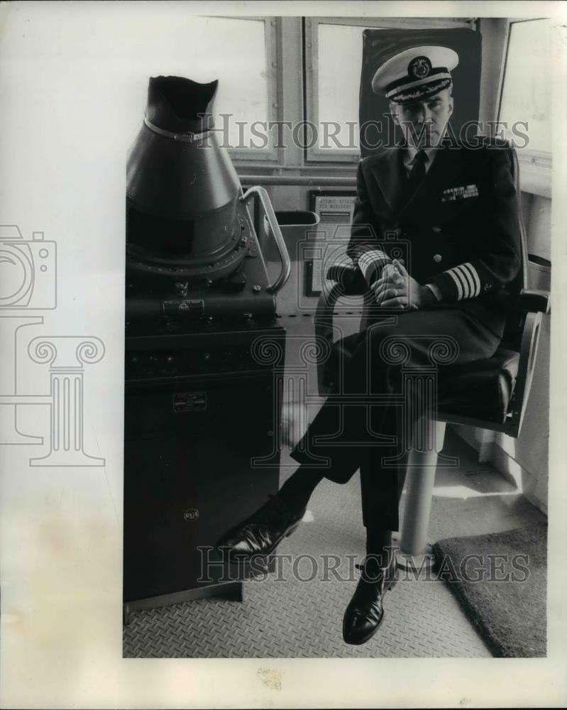 1969 Press Photo Capt Raymond L. Zimmerling of a research vessel. - orb06918 - Historic Images