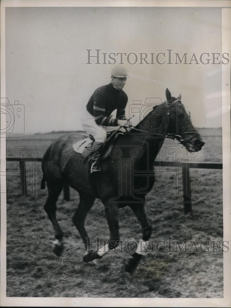 1937 Press Photo Bachelor Prince at Grand National at Aintree England - Historic Images