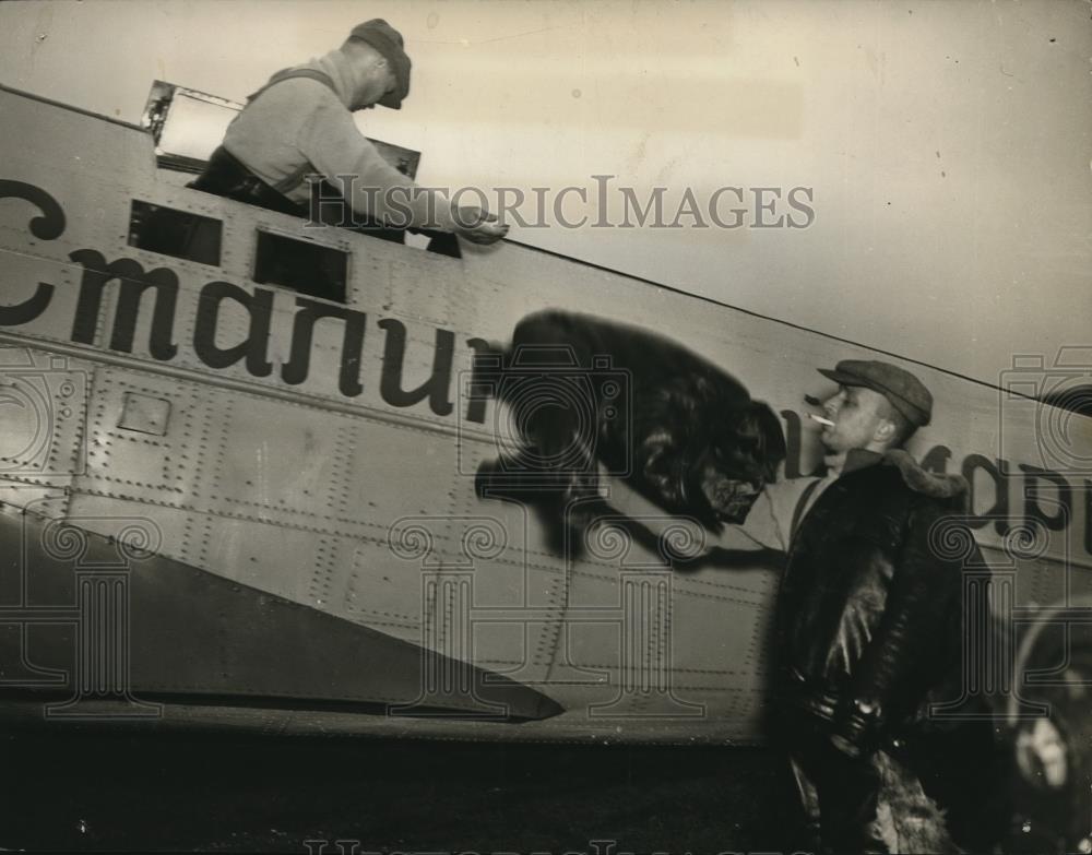 Press Photo Alexander Beliakoff, Navigator of the Red-Winged Monoplane, - Historic Images