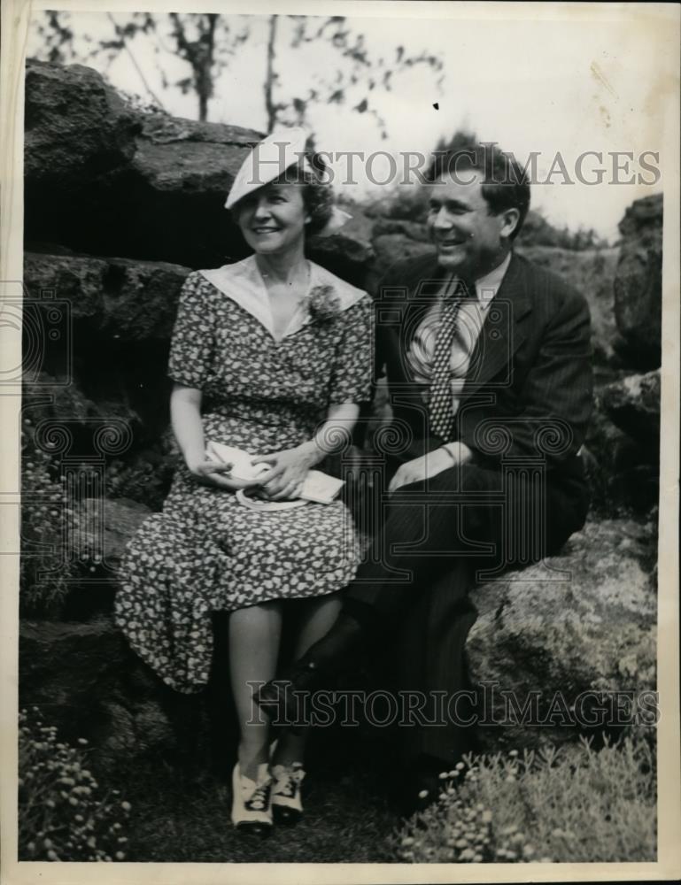 1940 Press Photo Wendell Willkie &amp; wife at Colorado Springs Colorado - nee88740 - Historic Images